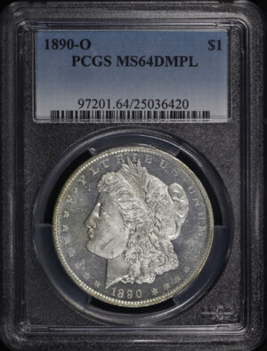 Obverse of this 1890-O Morgan Dollar PCGS MS-64 DMPL