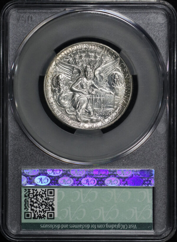 Reverse of this 1937-S 50c Texas Silver Commemorative CACG MS-65