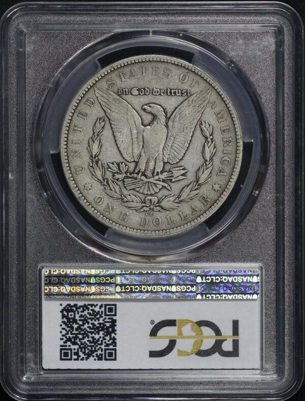 Reverse of this 1879-CC Morgan Dollar VAM-3 Capped Die PCGS VF-20 