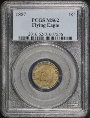 Obverse of this 1857 Flying Eagle Cent PCGS MS-62