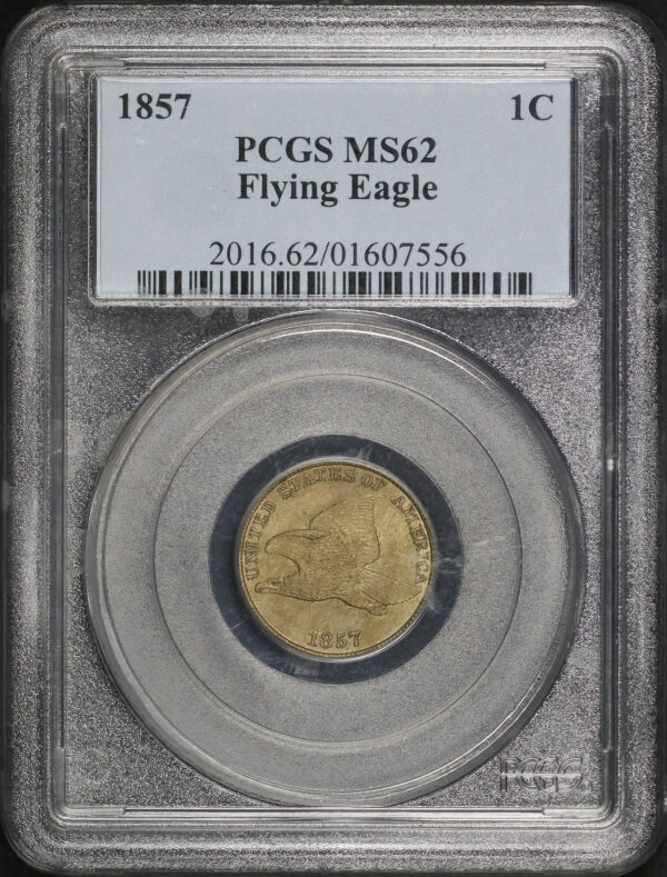 Obverse of this 1857 Flying Eagle Cent PCGS MS-62