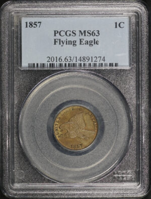 Obverse of this 1857 Flying Eagle Cent PCGS MS-63