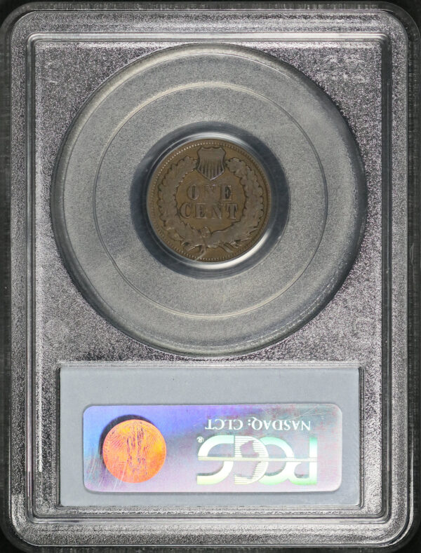 Reverse of this 1877 Indian Cent PCGS VG-10 BN