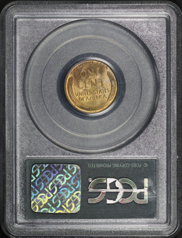 Reverse of this 1909 Lincoln Cent Wheat Reverse PCGS MS-64 RD Old Green Holder