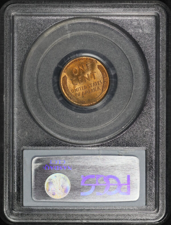 Reverse of this 1909 VDB Lincoln Cent Wheat Reverse PCGS MS-64 RD