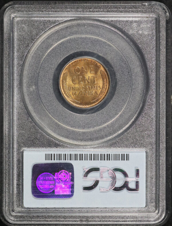 Reverse of this 1909 Lincoln Cent Wheat Reverse PCGS MS-65 RD