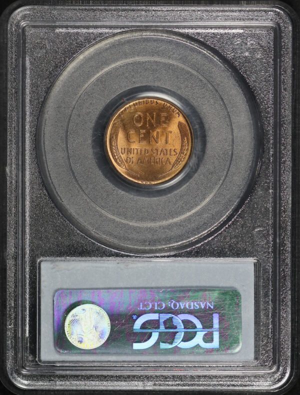 Reverse of this 1909 VDB Lincoln Cent Wheat Reverse PCGS MS-65 RD