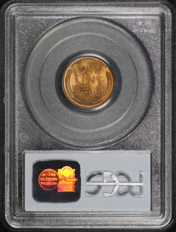 Reverse of this 1909 VDB Lincoln Cent Wheat Reverse PCGS MS-65 RD