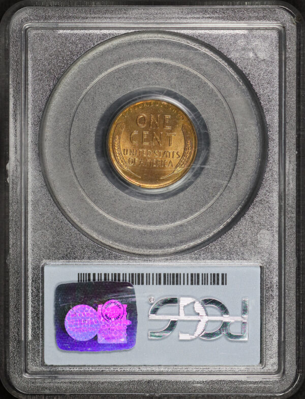 Reverse of this 1919 Lincoln Cent Wheat Reverse PCGS MS-64 RD