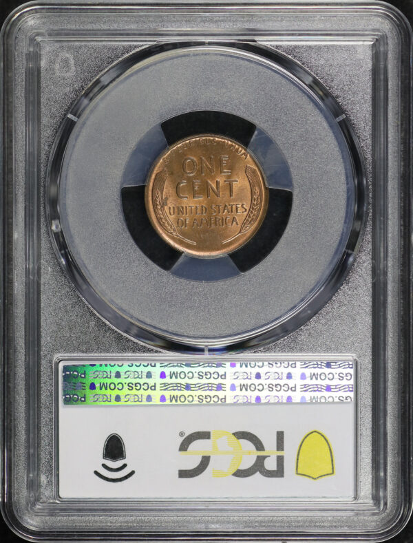 Reverse of this 1930-D Lincoln Cent Wheat Reverse PCGS MS-63 RB