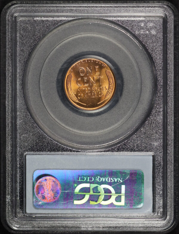 Reverse of this 1935 Lincoln Cent Wheat Reverse PCGS MS-67 RD