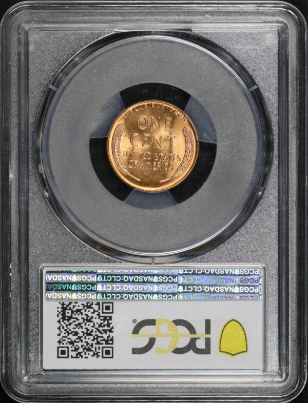 Reverse of this 1955-D Lincoln Cent Wheat Reverse PCGS MS-66 RD