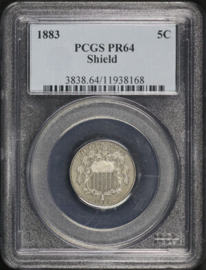 Obverse of this 1883 Shield Nickel PCGS PR-64