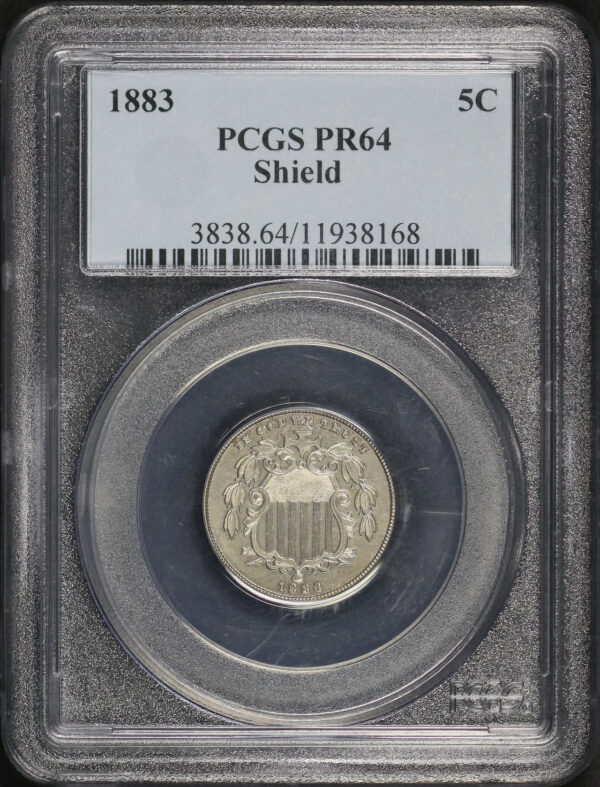 Obverse of this 1883 Shield Nickel PCGS PR-64