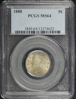 Obverse of this 1888 Liberty Nickel PCGS MS-64
