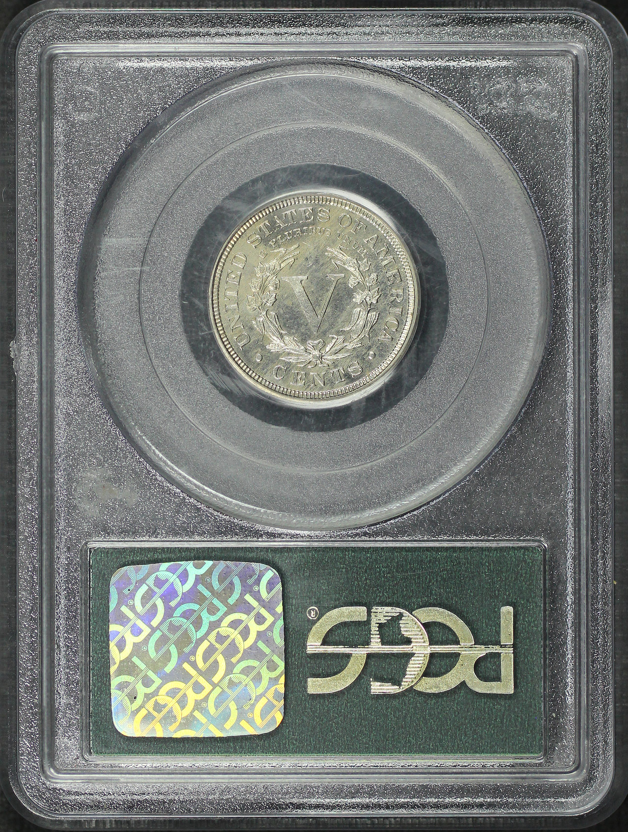 Reverse of this 1894 Liberty Nickel PCGS PR-63 Old Green Holder