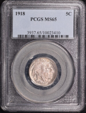 Obverse of this 1918 Buffalo Nickel PCGS MS-65
