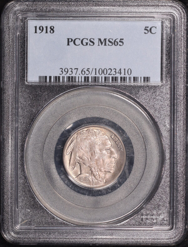 Obverse of this 1918 Buffalo Nickel PCGS MS-65