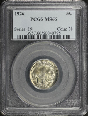Obverse of this 1926 Buffalo Nickel PCGS MS-66