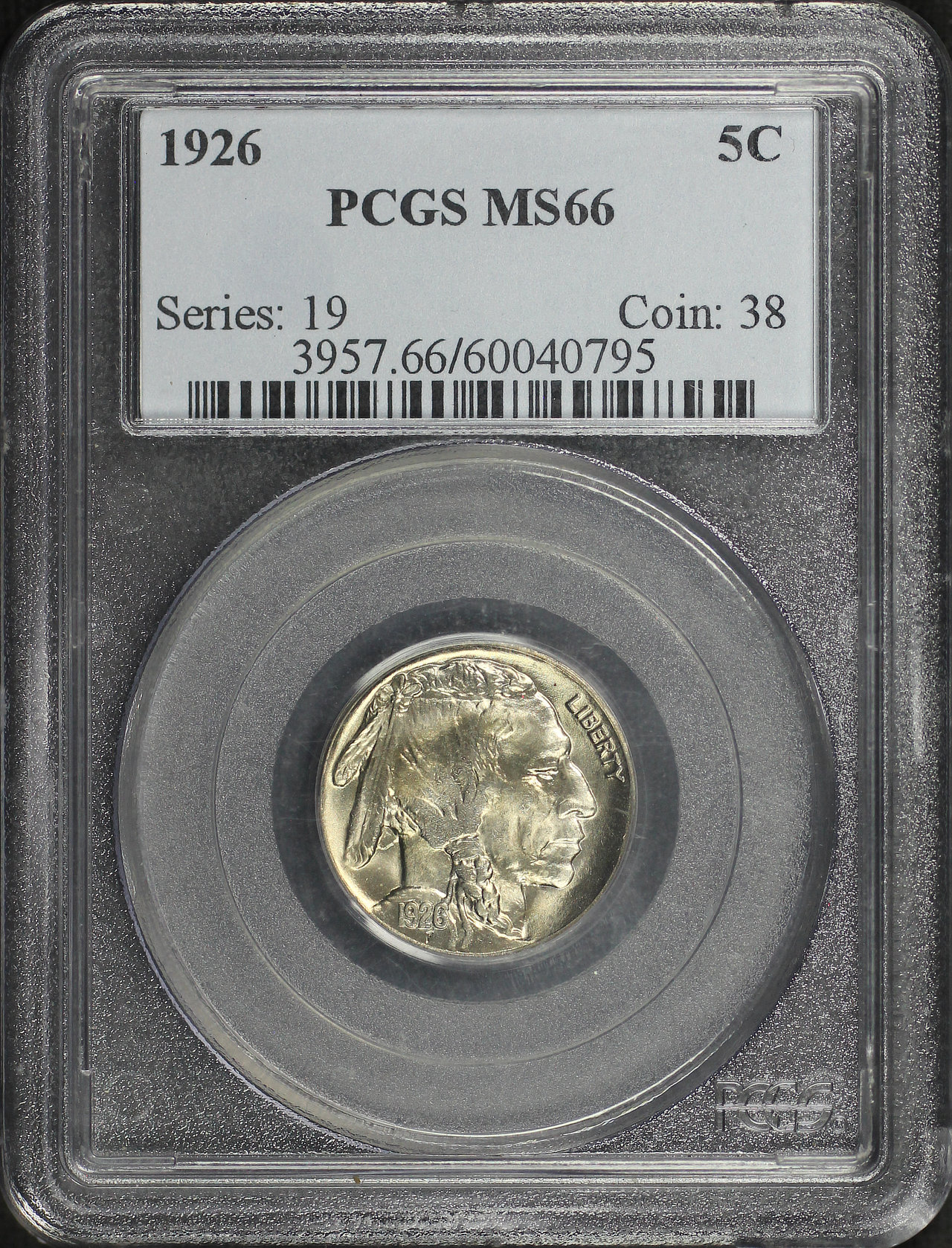 Obverse of this 1926 Buffalo Nickel PCGS MS-66
