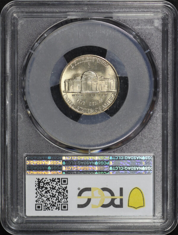 Reverse of this 1944-S Jefferson Nickel PCGS MS-66