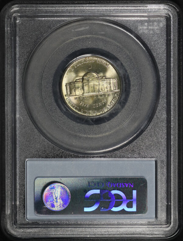 Reverse of this 1945-D Jefferson Nickel PCGS MS-66