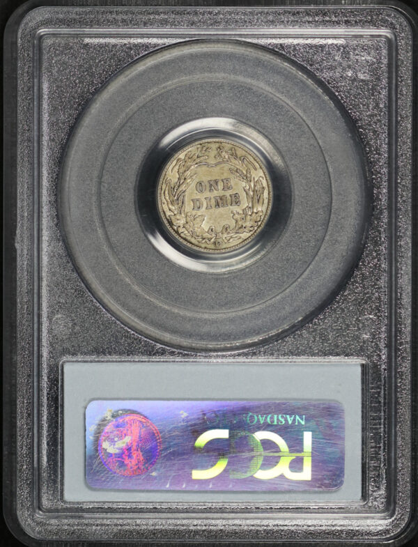 Reverse of this 1914-D Barber Dime PCGS AU-55