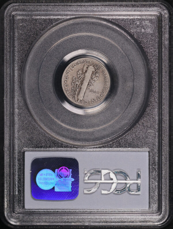 Reverse of this 1916-D Mercury Dime PCGS VG-10