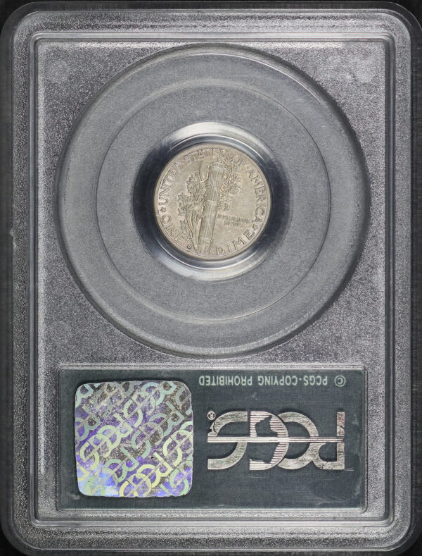 Reverse of this 1916-D Mercury Dime PCGS XF-40 Old Green Holder