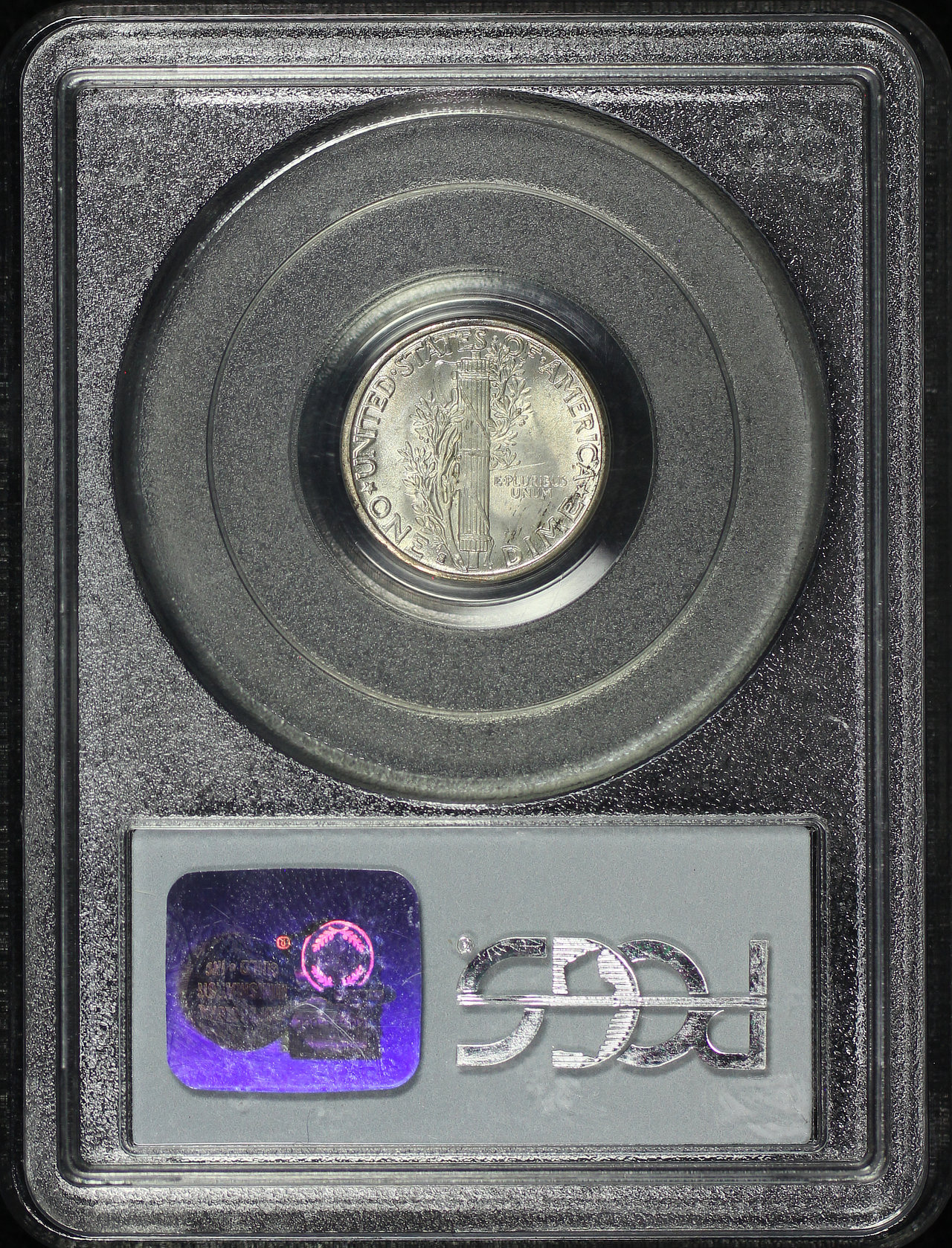 Reverse of this 1916-S Mercury Dime PCGS MS-65