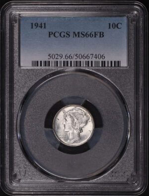 Obverse of this 1941 Mercury Dime PCGS MS-66 FB