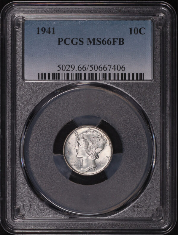 Obverse of this 1941 Mercury Dime PCGS MS-66 FB