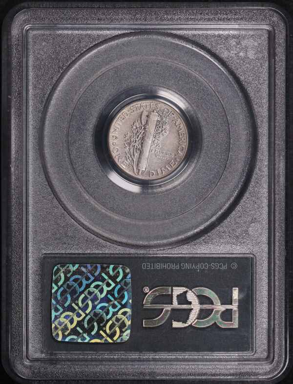Reverse of this 1942/1 Mercury Dime PCGS VF-35 Old Green Holder