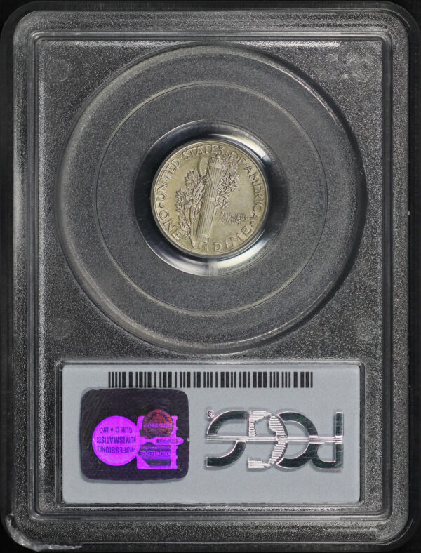 Reverse of this 1942/1 Mercury Dime PCGS AU-55