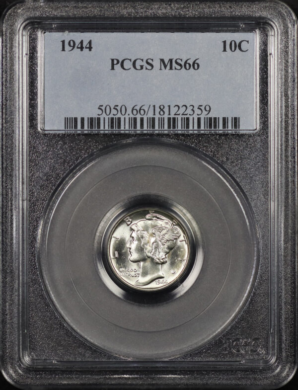Obverse of this 1944 Mercury Dime PCGS MS-66
