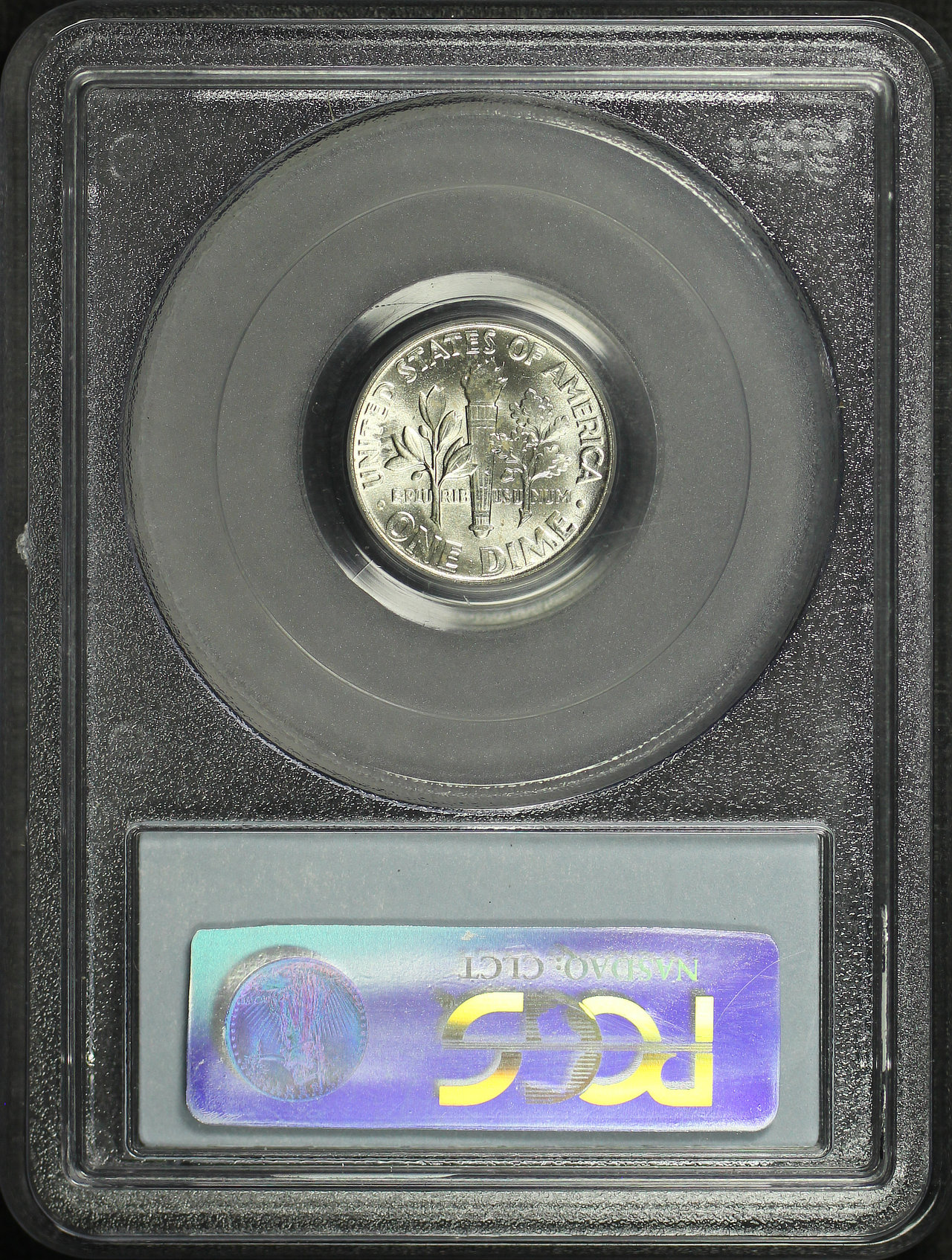 Reverse of this 1955 Roosevelt Dime PCGS MS-65