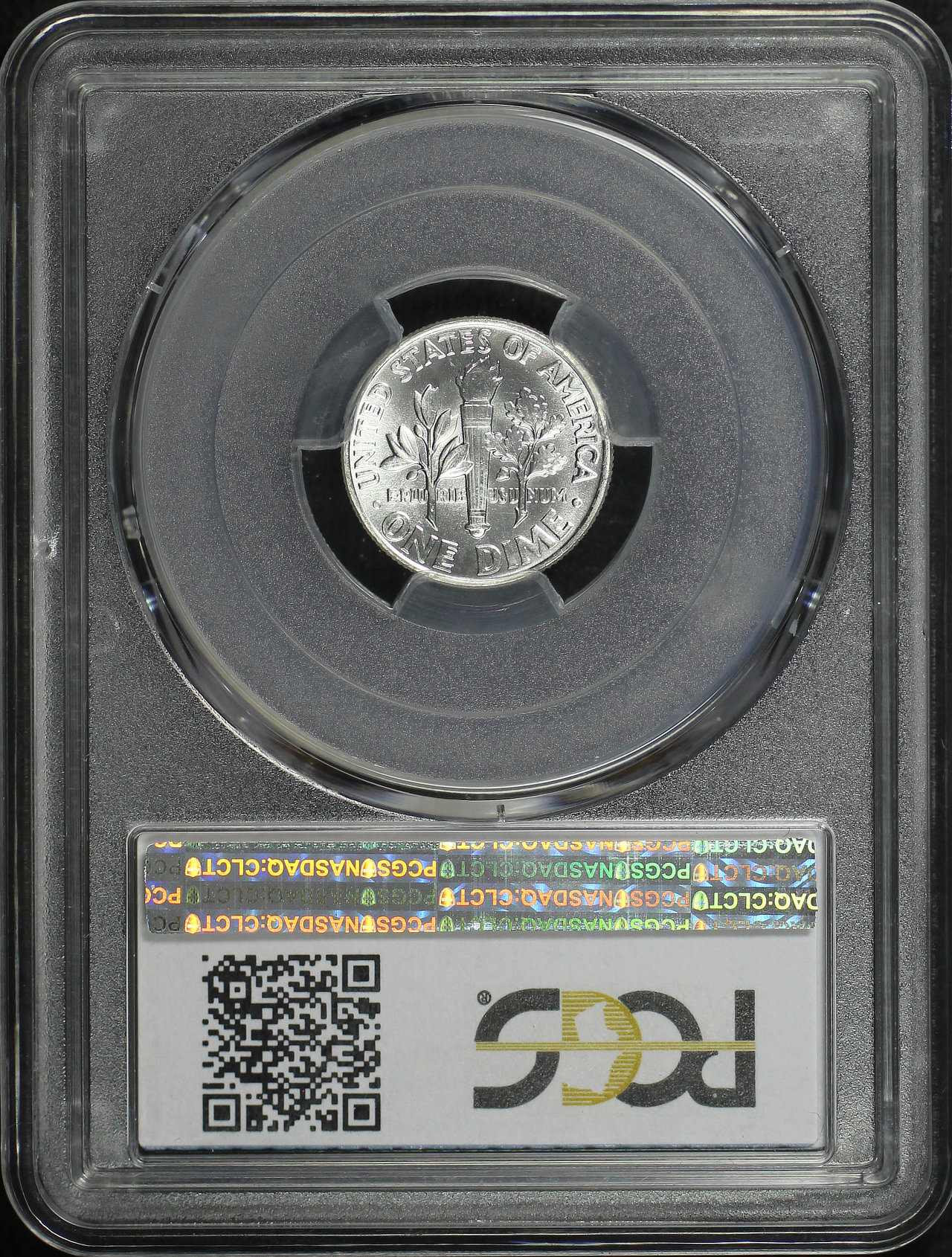 Reverse of this 1963 Roosevelt Dime PCGS MS-65