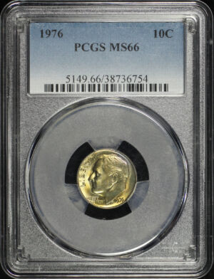 Obverse of this 1976 Roosevelt Dime PCGS MS-66