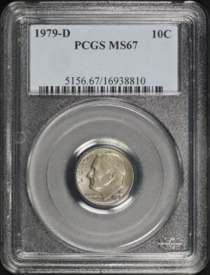 Obverse of this 1979-D Roosevelt Dime PCGS MS-67