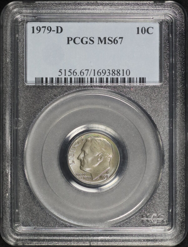 Obverse of this 1979-D Roosevelt Dime PCGS MS-67