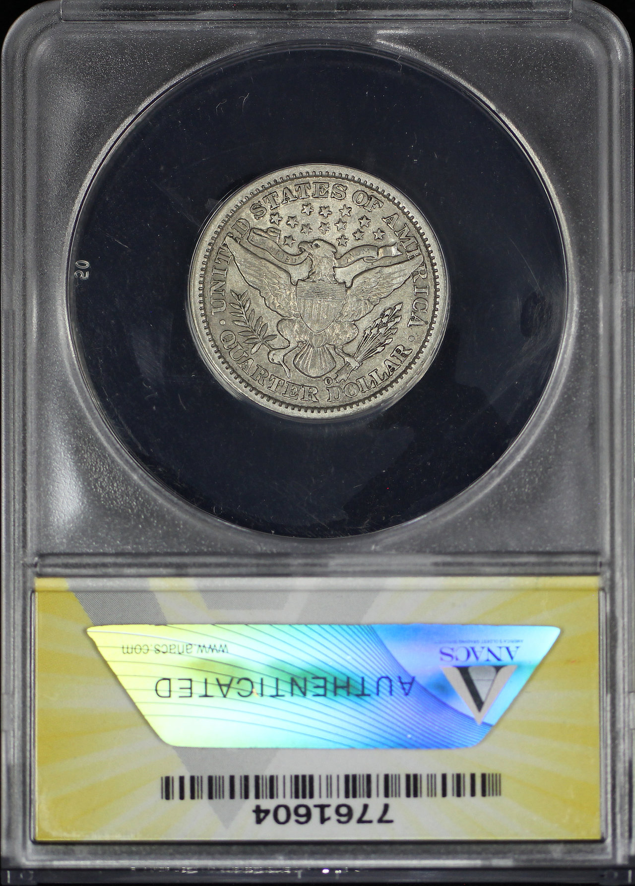 Reverse of this 1894-O Barber Quarter ANACS EF-40
