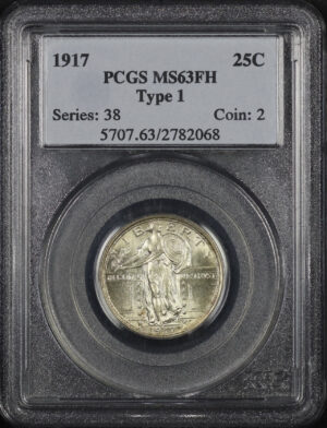 Obverse of this 1917 Standing Liberty Quarter Type 1 PCGS MS-63 FH