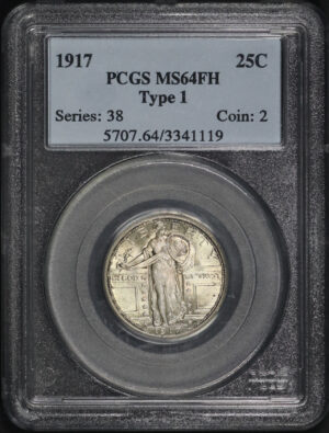 Obverse of this 1917 Standing Liberty Quarter Type 1 PCGS MS-64 FH