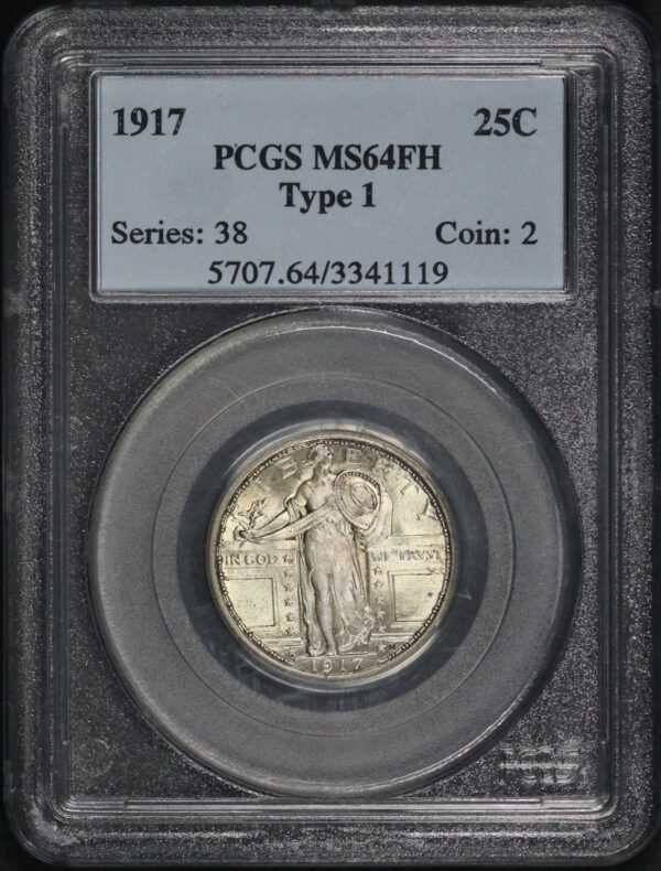 Obverse of this 1917 Standing Liberty Quarter Type 1 PCGS MS-64 FH