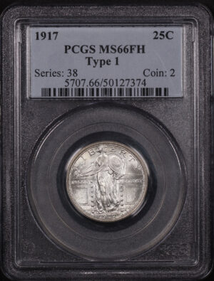 Obverse of this 1917 Standing Liberty Quarter Type 1 PCGS MS-66 FH