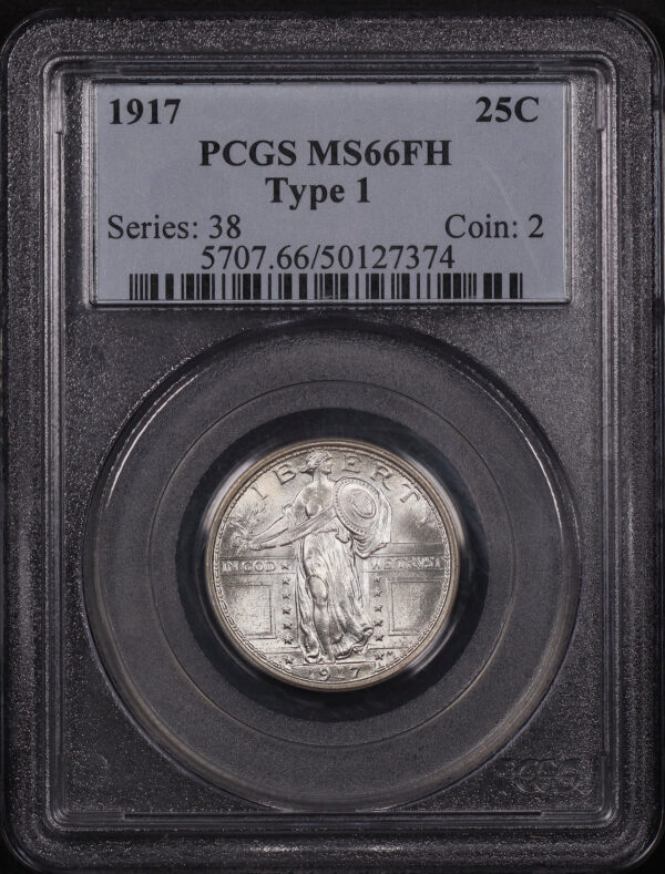 Obverse of this 1917 Standing Liberty Quarter Type 1 PCGS MS-66 FH