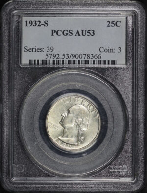 Obverse of this 1932-S Washington Quarter PCGS AU-53