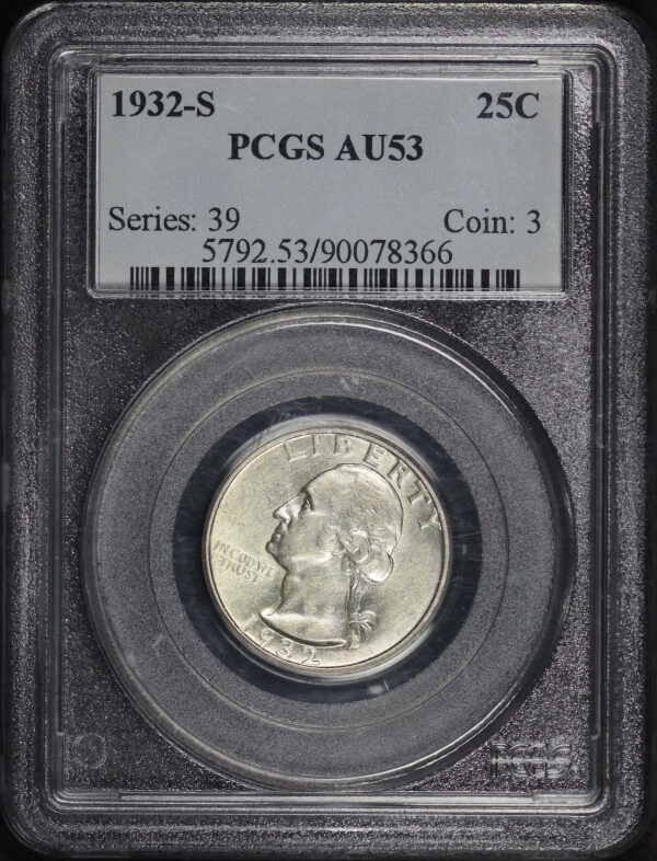 Obverse of this 1932-S Washington Quarter PCGS AU-53