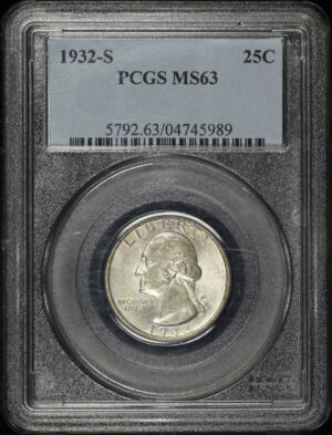 Obverse of this 1932-S Washington Quarter PCGS MS-63