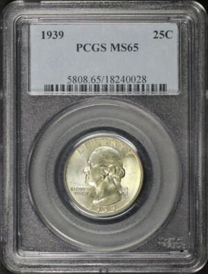 Obverse of this 1939 Washington Quarter PCGS MS-65